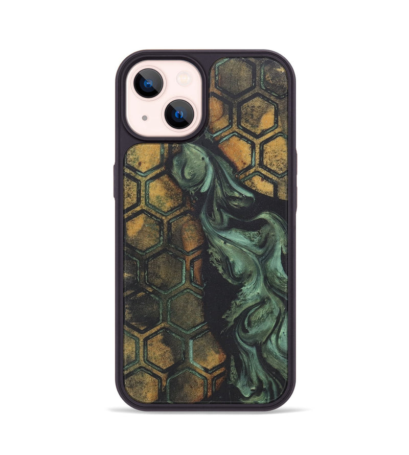 iPhone 14 Wood+Resin Phone Case - Anthony (Pattern, 718799)