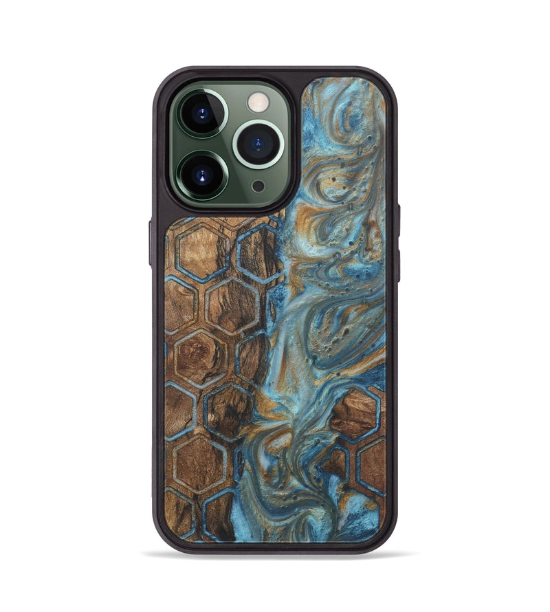 iPhone 13 Pro Wood+Resin Phone Case - Antonio (Pattern, 718802)