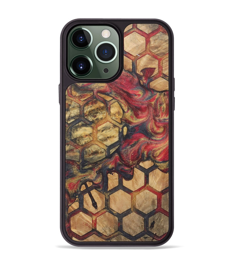 iPhone 13 Pro Max Wood+Resin Phone Case - Darlene (Pattern, 718803)