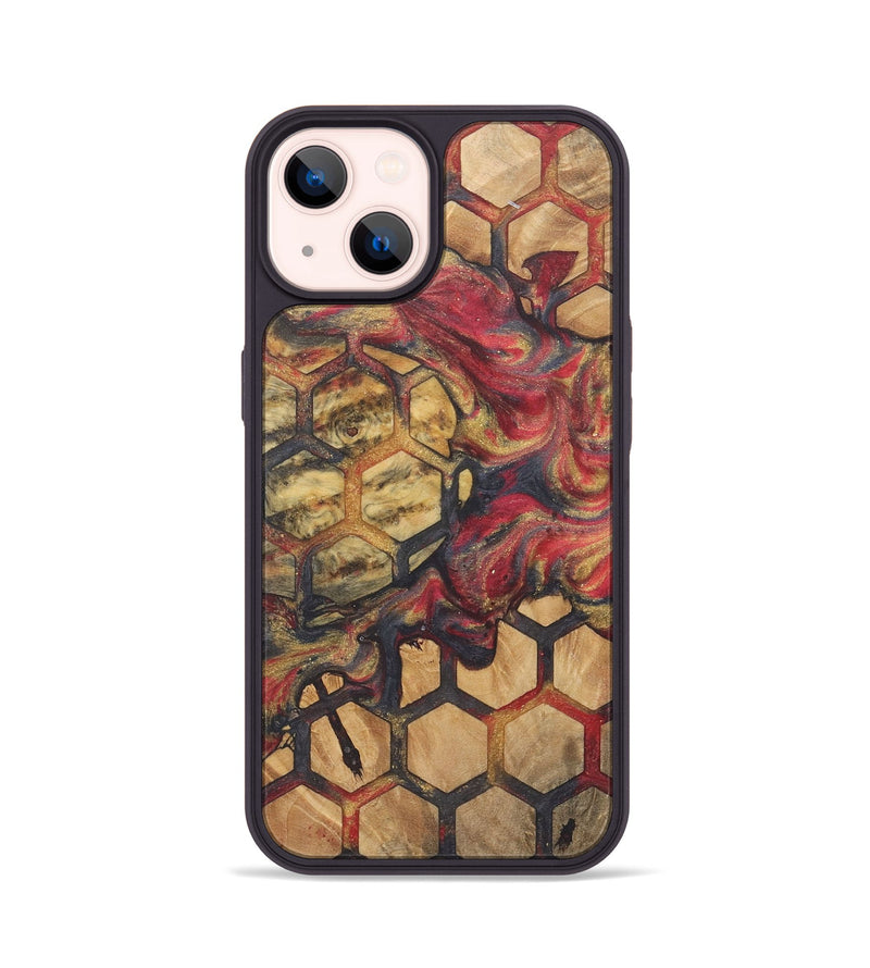 iPhone 14 Wood+Resin Phone Case - Darlene (Pattern, 718803)