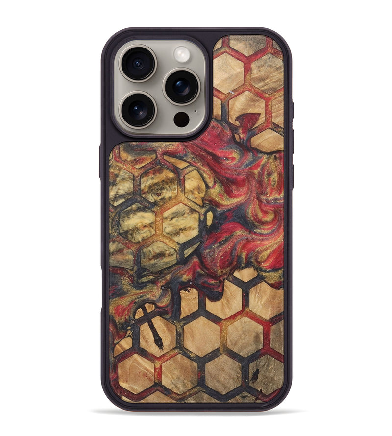 iPhone 16 Pro Max Wood+Resin Phone Case - Darlene (Pattern, 718803)