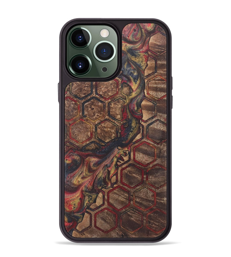 iPhone 13 Pro Max Wood+Resin Phone Case - Yahir (Pattern, 718804)