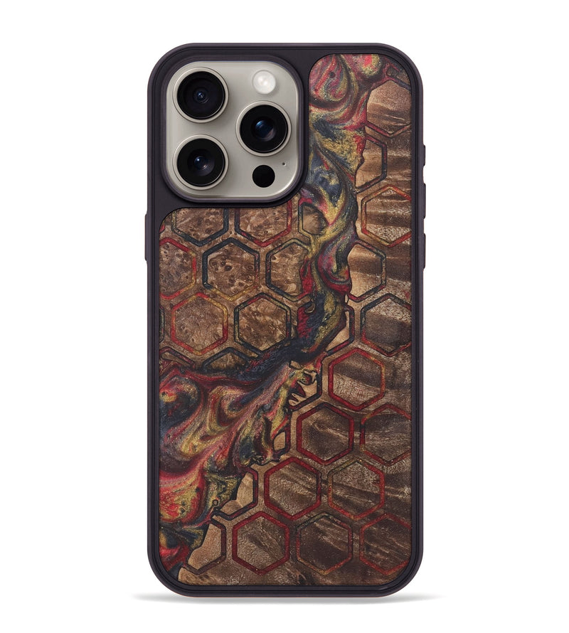 iPhone 15 Pro Max Wood+Resin Phone Case - Yahir (Pattern, 718804)