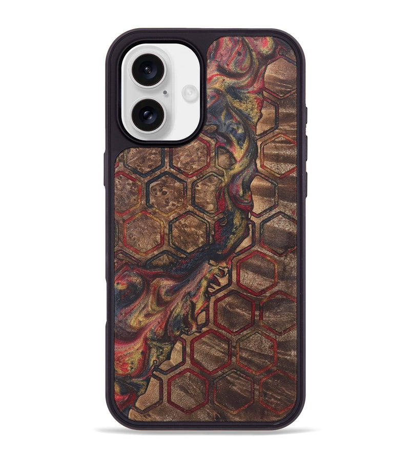 iPhone 16 Plus Wood+Resin Phone Case - Yahir (Pattern, 718804)