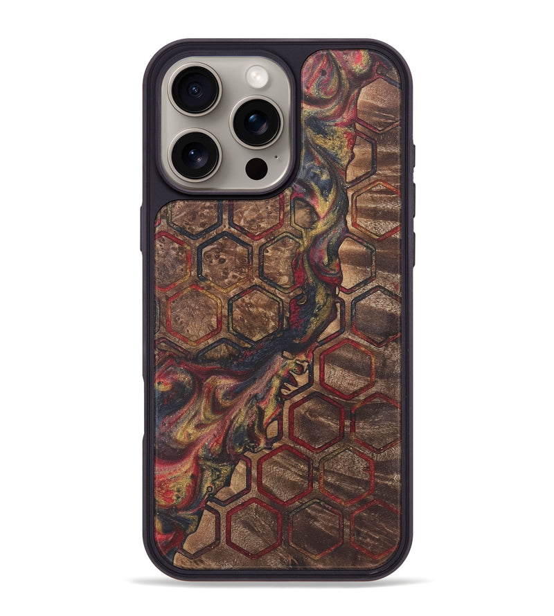 iPhone 16 Pro Max Wood+Resin Phone Case - Yahir (Pattern, 718804)