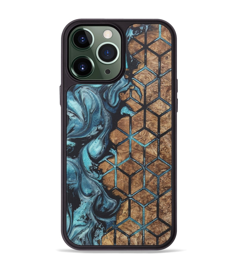 iPhone 13 Pro Max Wood+Resin Phone Case - Roosevelt (Pattern, 718806)