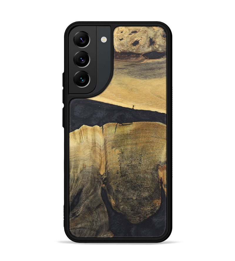 Galaxy S22 Plus Wood+Resin Phone Case - Sienna (Pure Black, 718808)