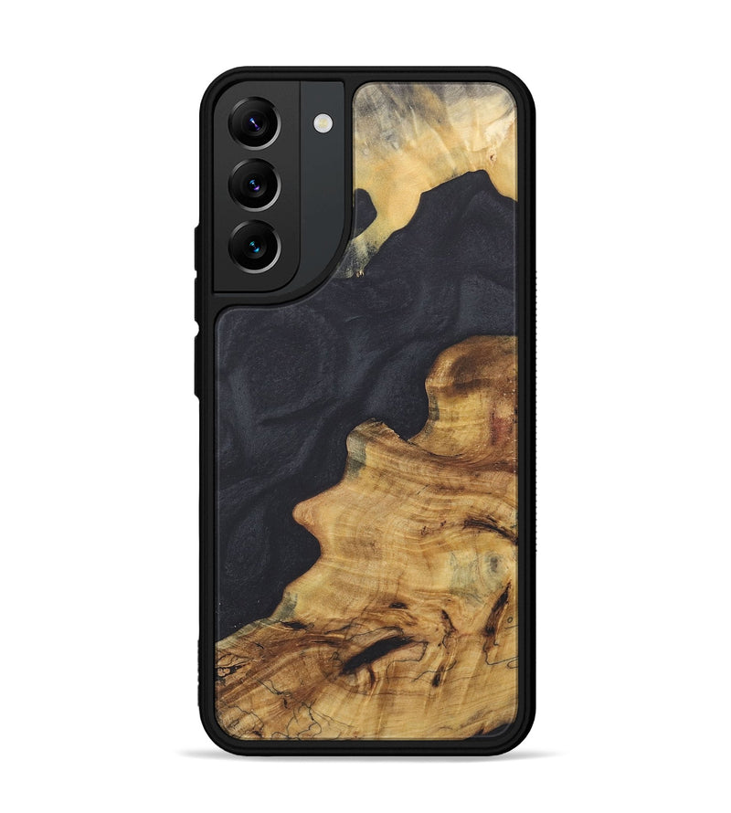 Galaxy S22 Plus Wood+Resin Phone Case - Shane (Pure Black, 718809)