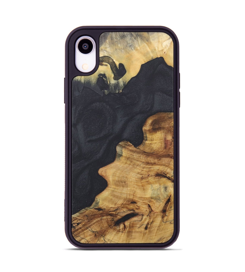 iPhone Xr Wood+Resin Phone Case - Shane (Pure Black, 718809)