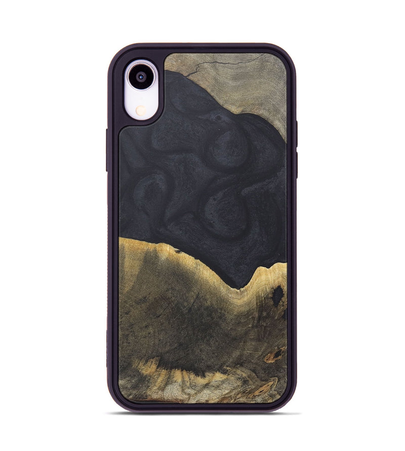 iPhone Xr Wood+Resin Phone Case - Irma (Pure Black, 718810)