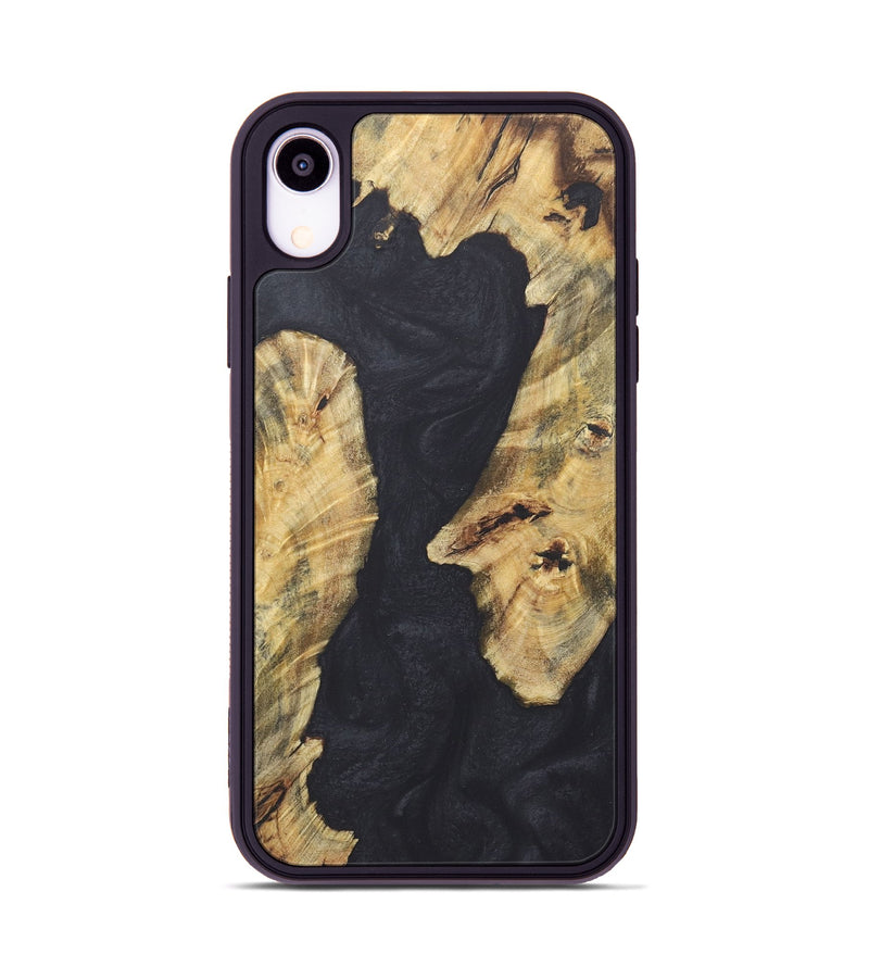 iPhone Xr Wood+Resin Phone Case - Kristopher (Pure Black, 718811)