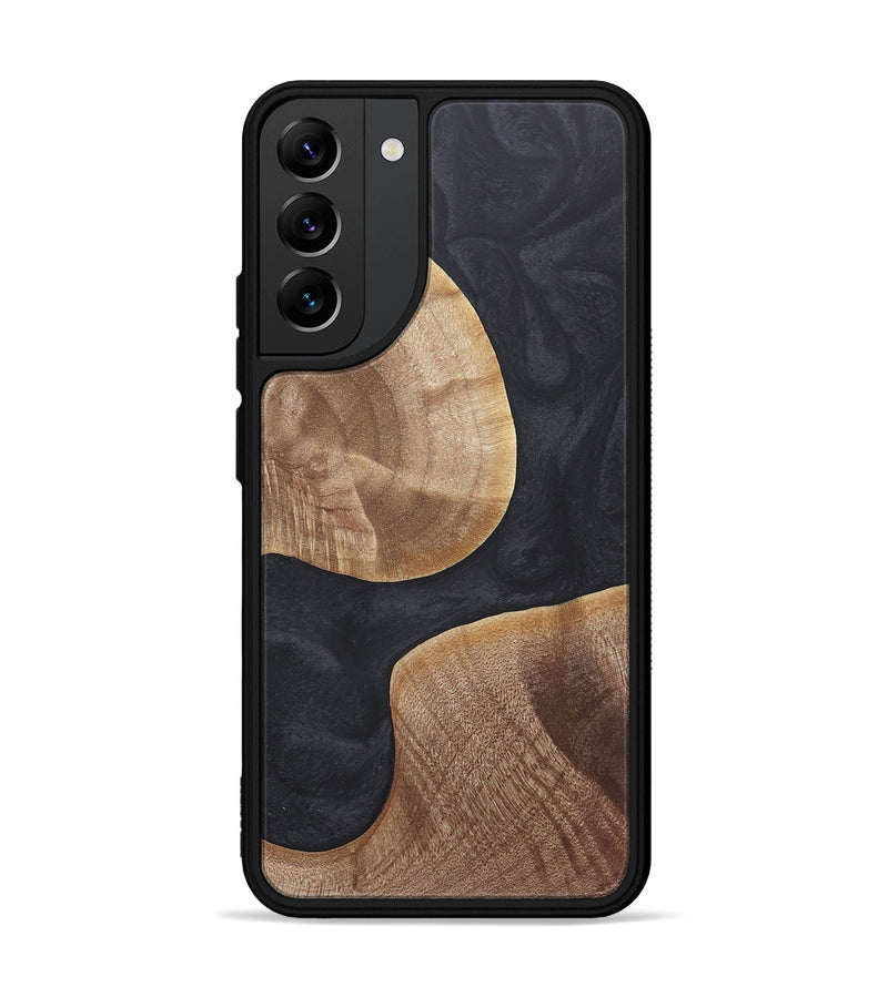 Galaxy S22 Plus Wood+Resin Phone Case - Micah (Pure Black, 718812)