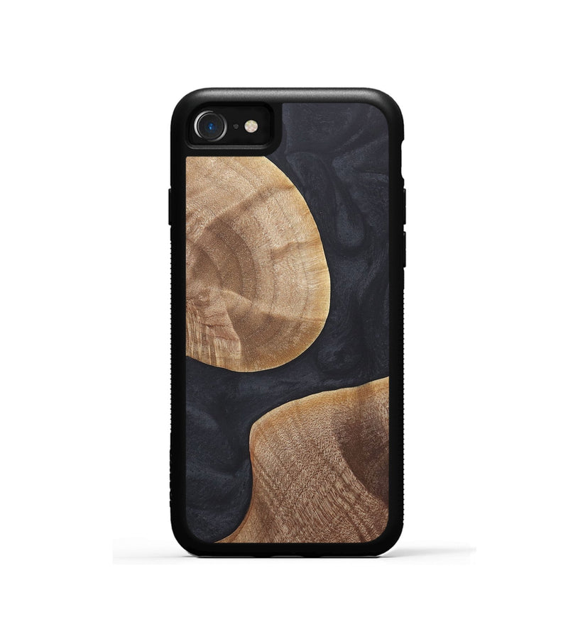 iPhone SE Wood+Resin Phone Case - Micah (Pure Black, 718812)