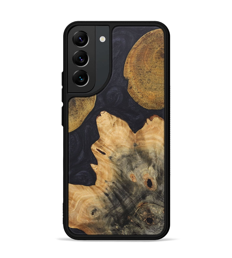 Galaxy S22 Plus Wood+Resin Phone Case - Jayla (Pure Black, 718814)