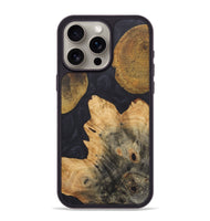 iPhone 15 Pro Max Wood+Resin Phone Case - Jayla (Pure Black, 718814)