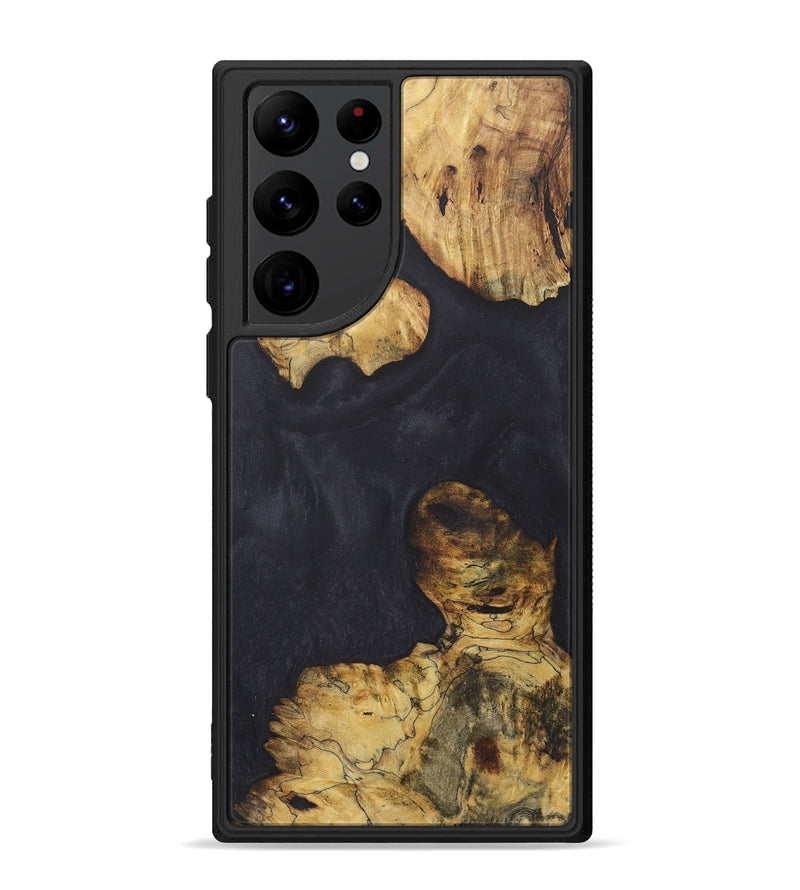 Galaxy S22 Ultra Wood+Resin Phone Case - Kali (Pure Black, 718815)