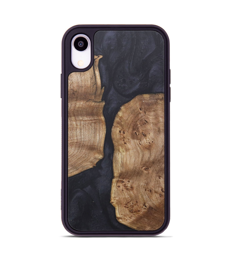 iPhone Xr Wood+Resin Phone Case - Ray (Pure Black, 718816)