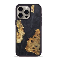 iPhone 15 Pro Max Wood+Resin Phone Case - Ariel (Pure Black, 718818)