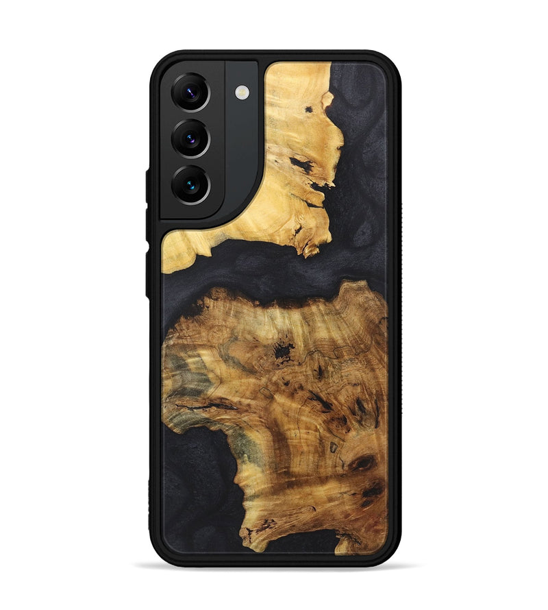 Galaxy S22 Plus Wood+Resin Phone Case - Anastasia (Pure Black, 718819)