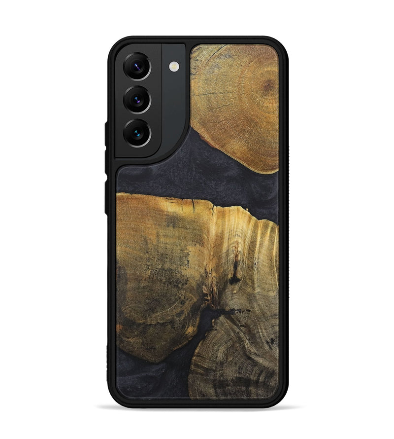 Galaxy S22 Plus Wood+Resin Phone Case - Johnny (Pure Black, 718820)