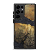 Galaxy S22 Ultra Wood+Resin Phone Case - Johnny (Pure Black, 718820)