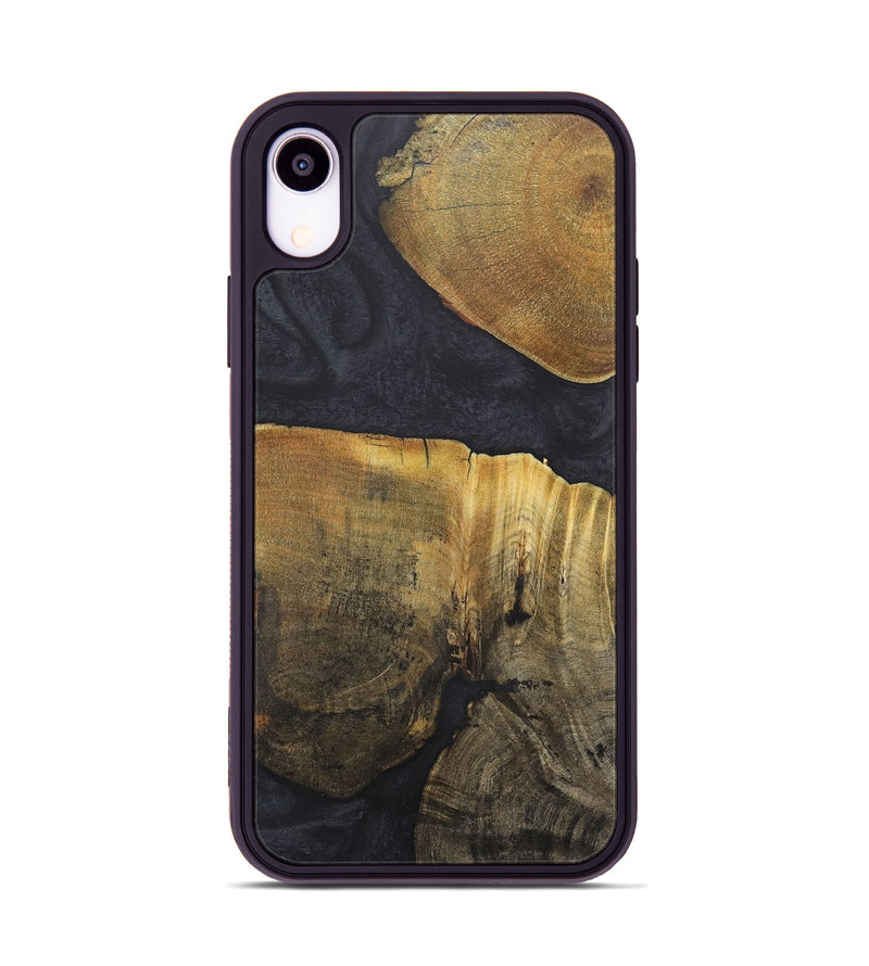 iPhone Xr Wood+Resin Phone Case - Johnny (Pure Black, 718820)