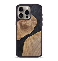 iPhone 15 Pro Max Wood+Resin Phone Case - Kyla (Pure Black, 718822)