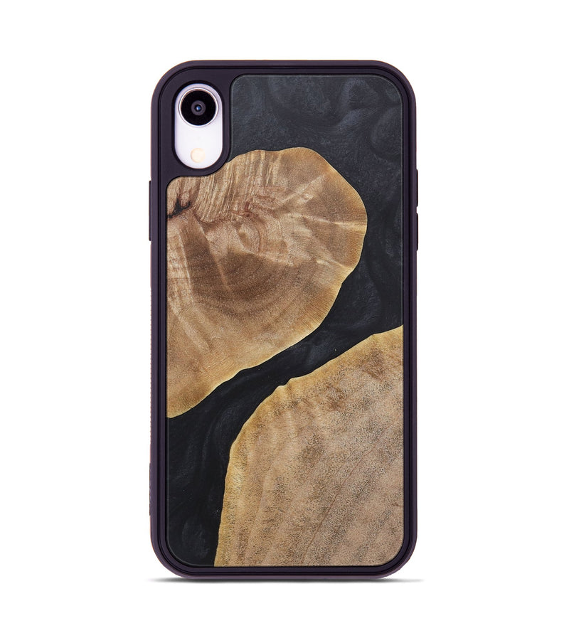 iPhone Xr Wood+Resin Phone Case - Kyla (Pure Black, 718822)