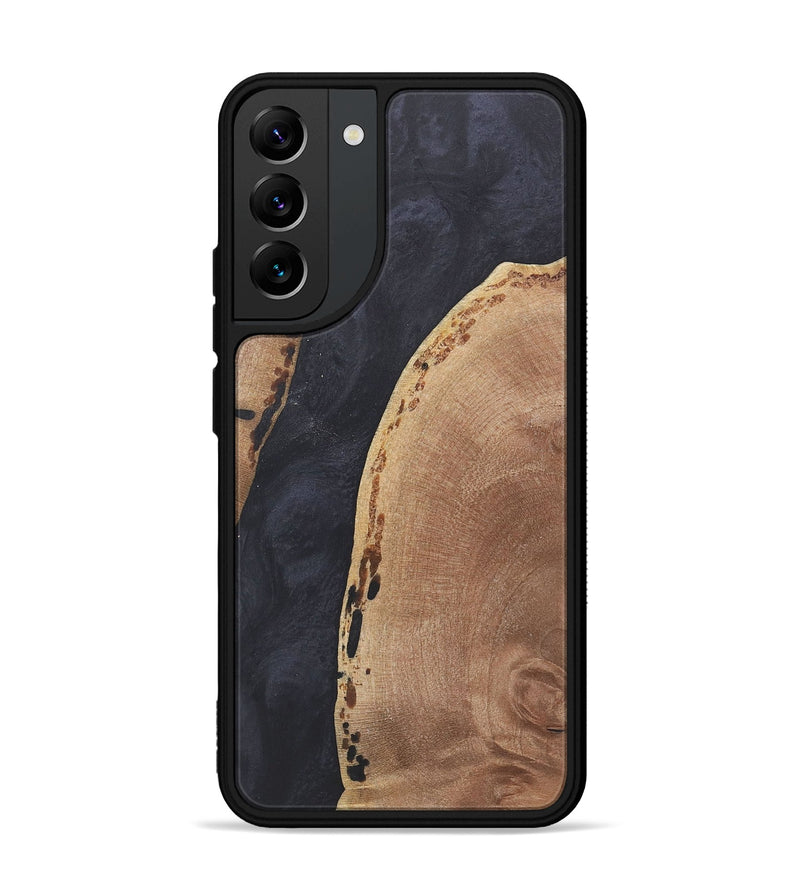 Galaxy S22 Plus Wood+Resin Phone Case - Barry (Pure Black, 718823)