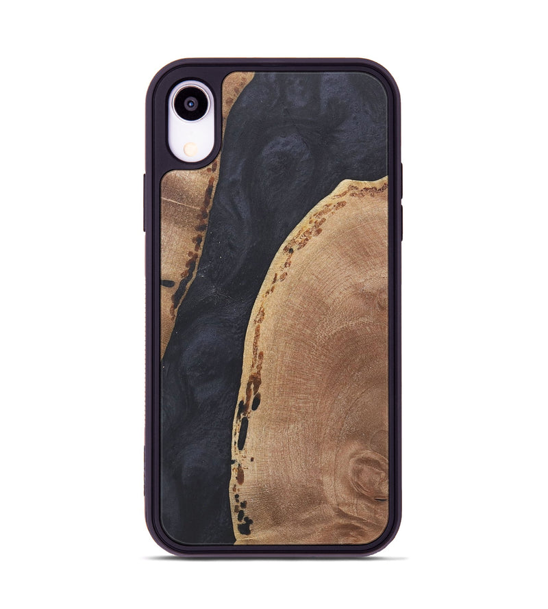 iPhone Xr Wood+Resin Phone Case - Barry (Pure Black, 718823)