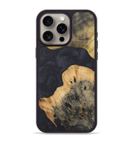 iPhone 15 Pro Max Wood+Resin Phone Case - Jewel (Pure Black, 718824)