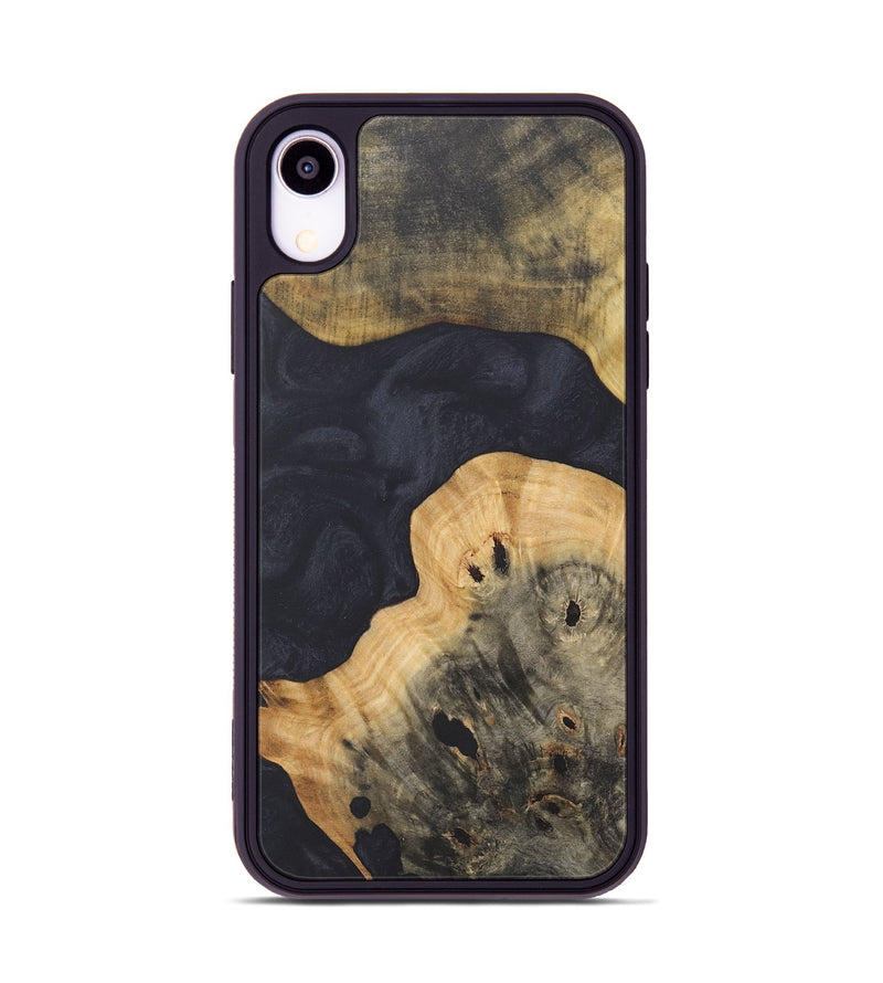 iPhone Xr Wood+Resin Phone Case - Jewel (Pure Black, 718824)