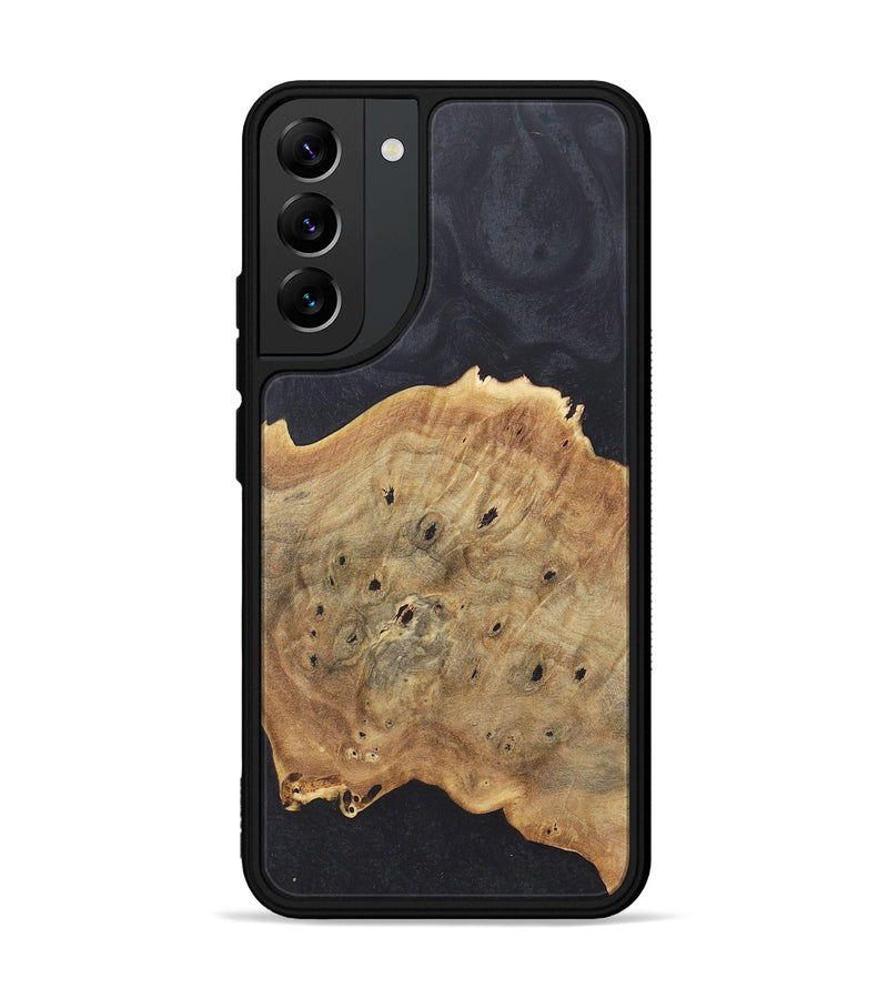 Galaxy S22 Plus Wood+Resin Phone Case - Staci (Pure Black, 718827)