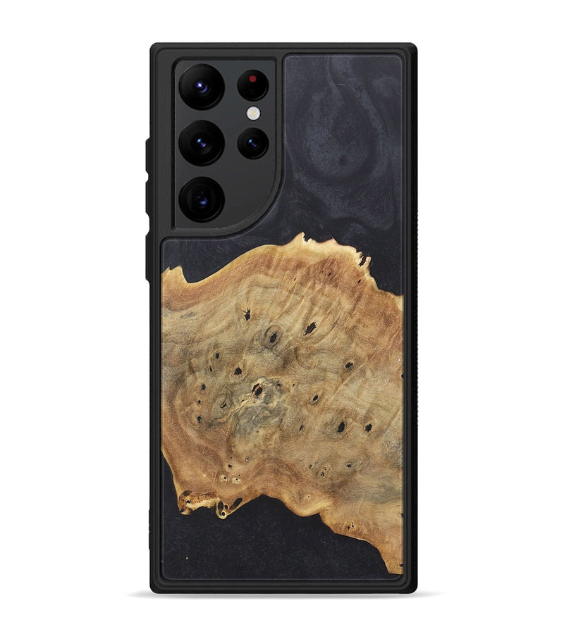 Galaxy S22 Ultra Wood+Resin Phone Case - Staci (Pure Black, 718827)