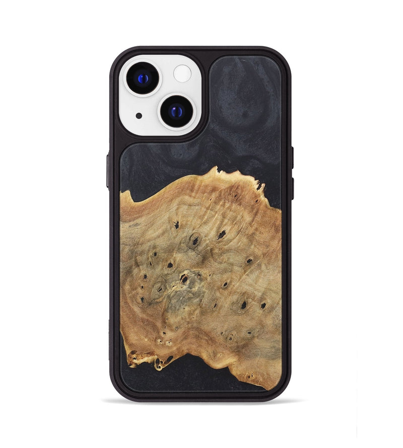 iPhone 13 Wood+Resin Phone Case - Staci (Pure Black, 718827)