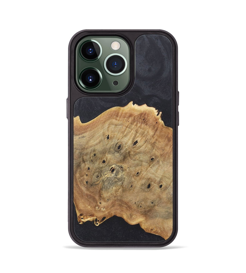 iPhone 13 Pro Wood+Resin Phone Case - Staci (Pure Black, 718827)