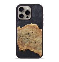 iPhone 15 Pro Max Wood+Resin Phone Case - Staci (Pure Black, 718827)