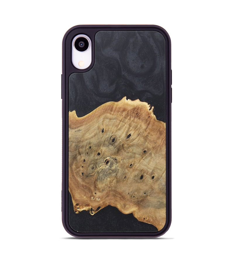 iPhone Xr Wood+Resin Phone Case - Staci (Pure Black, 718827)