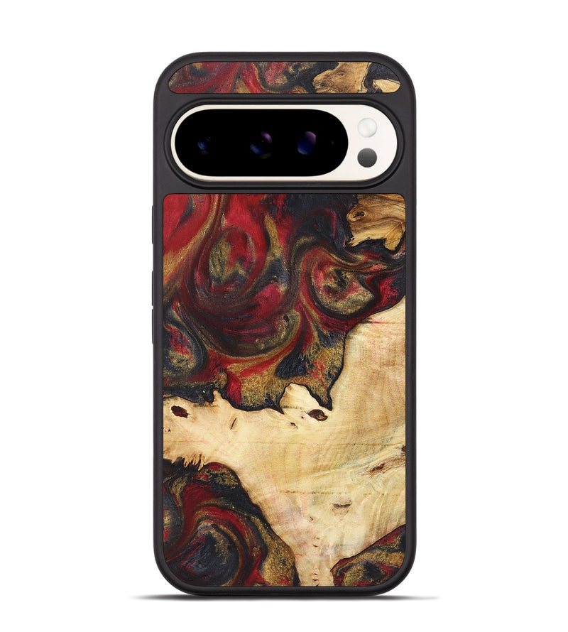 Pixel 9 Wood+Resin Phone Case - Laverne (Red, 718830)