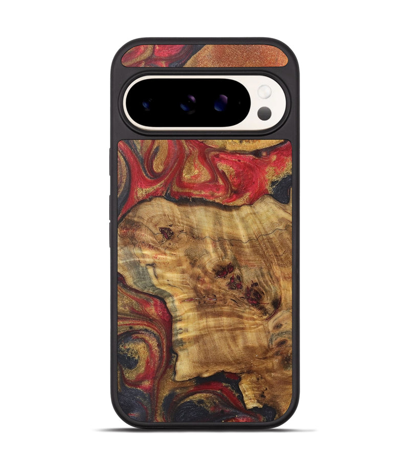 Pixel 9 Wood+Resin Phone Case - Braden (Red, 718833)