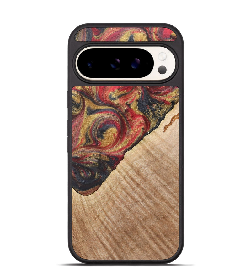 Pixel 9 Pro Wood+Resin Phone Case - Micah (Red, 718836)