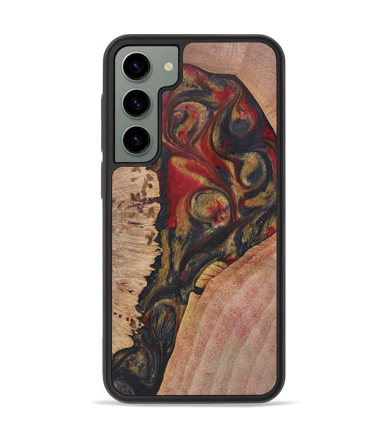 Galaxy S23 Plus Wood+Resin Phone Case - Landen (Red, 718840)