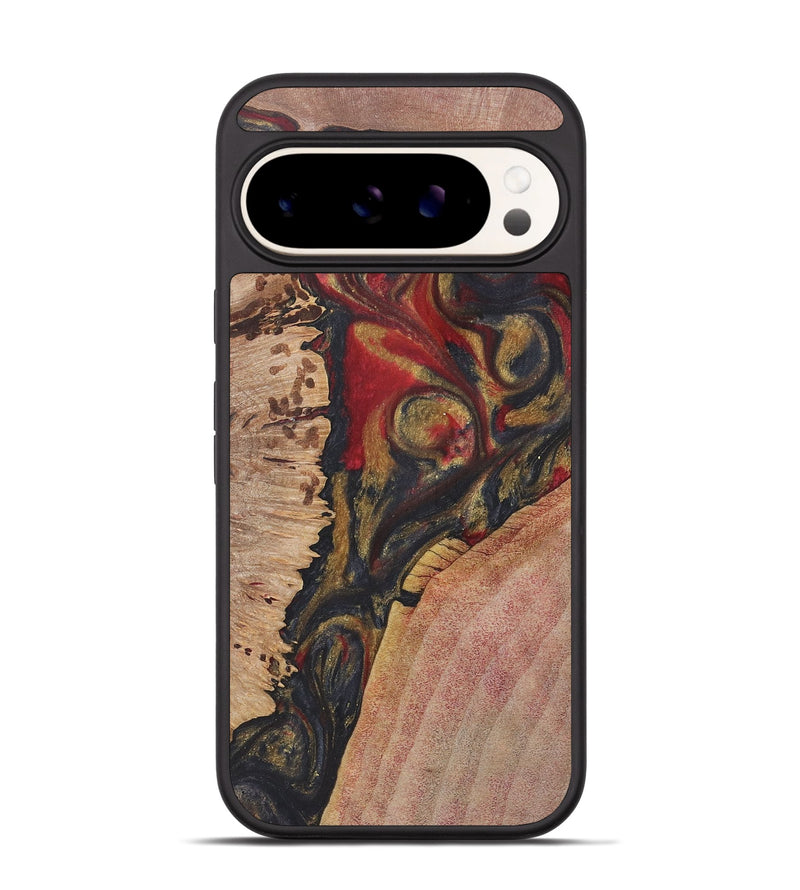 Pixel 9 Pro Wood+Resin Phone Case - Landen (Red, 718840)