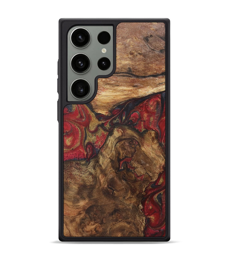 Galaxy S24 Ultra Wood+Resin Phone Case - Nathaniel (Red, 718841)