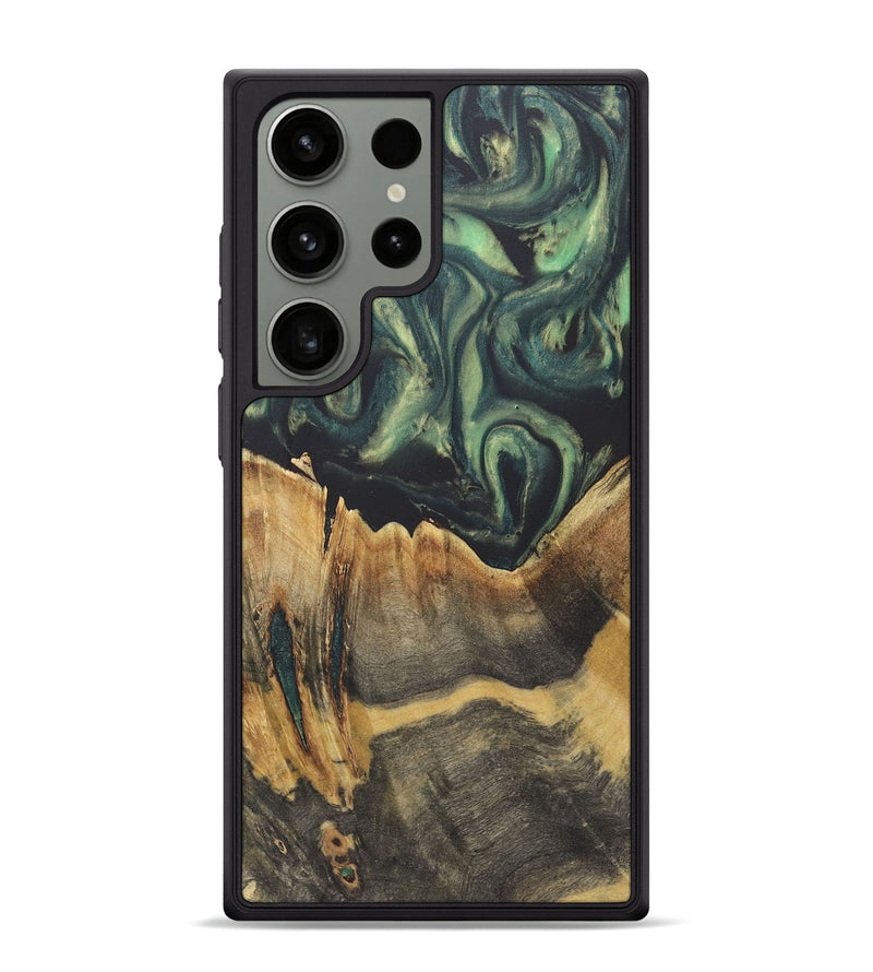 Galaxy S24 Ultra Wood+Resin Phone Case - Sasha (Green, 718881)