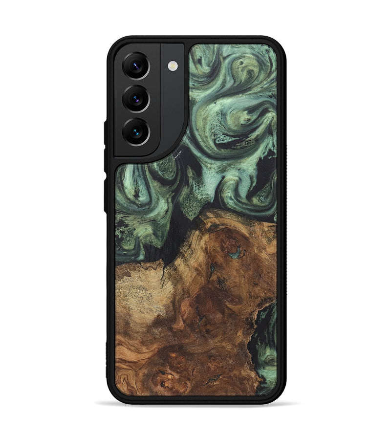 Galaxy S22 Plus Wood+Resin Phone Case - Cayden (Green, 718915)