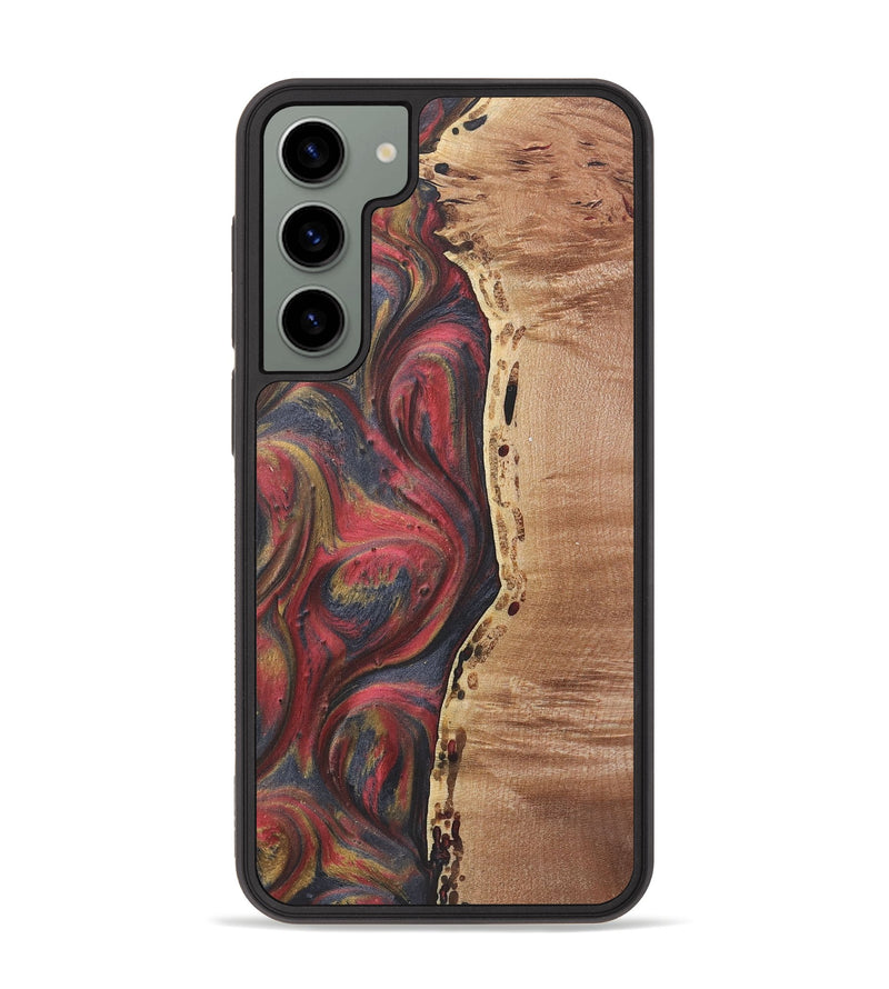 Galaxy S23 Plus Wood+Resin Phone Case - Lindsay (Red, 718922)