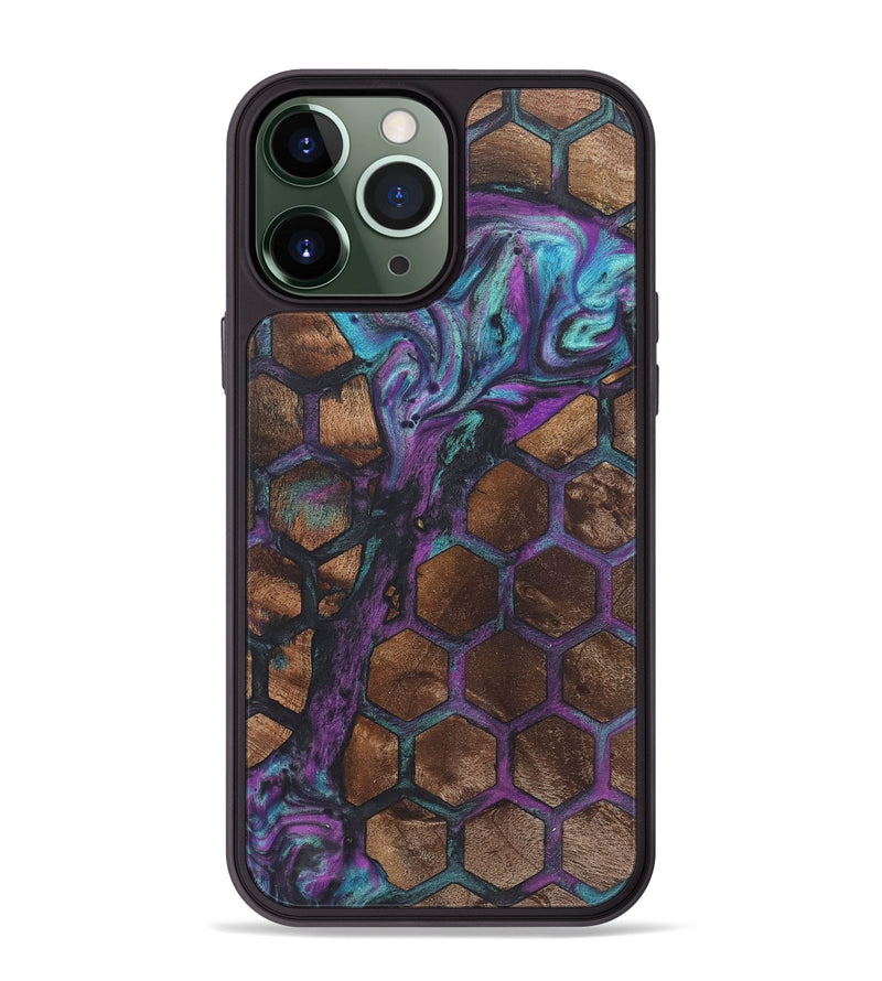 iPhone 13 Pro Max Wood+Resin Phone Case - Elian (Pattern, 718926)