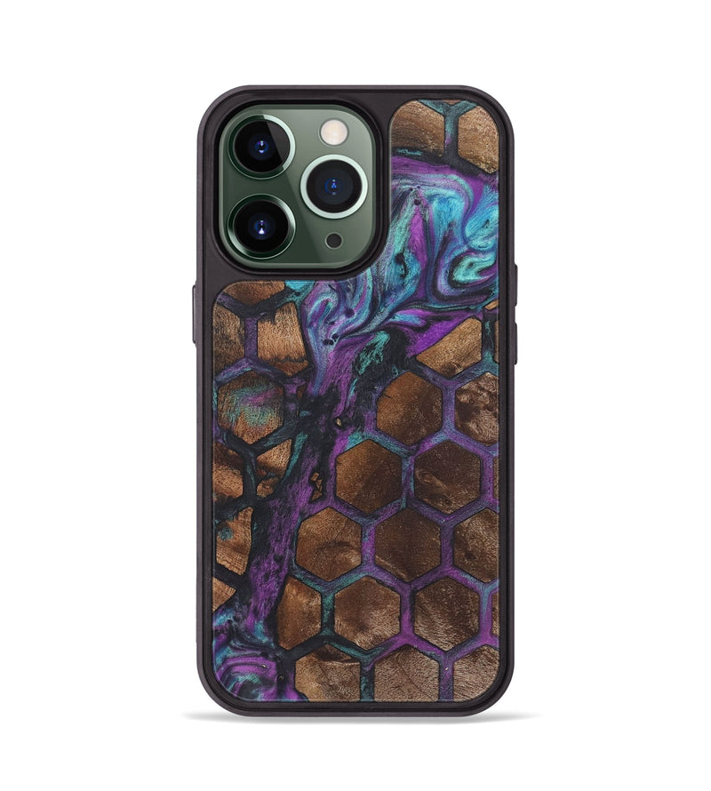 iPhone 13 Pro Wood+Resin Phone Case - Elian (Pattern, 718926)