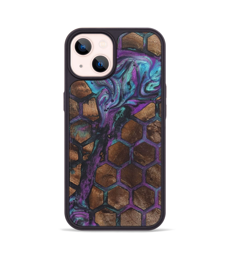 iPhone 14 Wood+Resin Phone Case - Elian (Pattern, 718926)